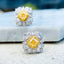 14K GOLD 2.13 CTW NATURAL YELLOW DIAMOND & DIAMOND EARRINGS