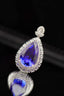 14K GOLD 13.99 CTW NATURAL TANZANITE & DIAMOND PENDANT