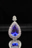 14K GOLD 13.99 CTW NATURAL TANZANITE & DIAMOND PENDANT