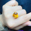 14K GOLD 8.33 CTW NATURAL CITRINE & DIAMOND RING