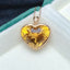 14K GOLD 12.96 CTW NATURAL CITRINE & DIAMOND PENDANT