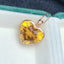 14K GOLD 12.96 CTW NATURAL CITRINE & DIAMOND PENDANT