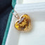 14K GOLD 12.96 CTW NATURAL CITRINE & DIAMOND PENDANT