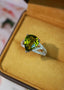 14K GOLD 5.98 CTW NATURAL TOURMALINE & DIAMOND RING