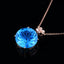 14K GOLD 11.73 CTW NATURAL TOPAZ & DIAMOND NECKLACE