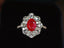 14K GOLD 1.66 CTW VIVID RED NATURAL RUBY & DIAMOND RING