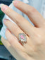 GIA CERTIFIED 14K GOLD 0.87 CTW NATURAL PINK DIAMOND & DIAMOND RING