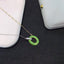 14K GOLD 1.72 CTW NATURAL TSAVORITE & DIAMOND NECKLACE