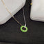 14K GOLD 1.72 CTW NATURAL TSAVORITE & DIAMOND NECKLACE