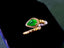 14K GOLD 0.86 CTW VIVID GREEN NATURAL EMERALD & DIAMOND RING