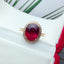 14K GOLD 3.21 CT NATURAL TOURMALINE & DIAMOND RING