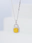 14K GOLD 0.36 CTW NATURAL YELLOW DIAMOND & DIAMOND NECKLACE