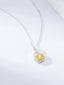 14K GOLD 0.36 CTW NATURAL YELLOW DIAMOND & DIAMOND NECKLACE