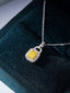 14K GOLD 0.36 CTW NATURAL YELLOW DIAMOND & DIAMOND NECKLACE