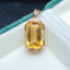 14K GOLD 8.94 CTW NATURAL CITRINE & DIAMOND PENDANT