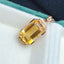 14K GOLD 8.94 CTW NATURAL CITRINE & DIAMOND PENDANT