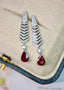 14K GOLD 1.81 CTW NATURAL RUBY & DIAMOND EARRINGS