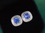 14K GOLD 3.35 CTW NATURAL SAPPHIRE & DIAMOND EARRINGS