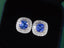 14K GOLD 3.35 CTW NATURAL SAPPHIRE & DIAMOND EARRINGS