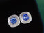 14K GOLD 3.35 CTW NATURAL SAPPHIRE & DIAMOND EARRINGS