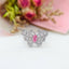 14K GOLD 0.54 CTW NATURAL PINK DIAMOND & DIAMOND RING