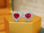 14K GOLD 1.39 CTW NATURAL RUBY & DIAMOND EARRINGS