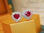 14K GOLD 1.39 CTW NATURAL RUBY & DIAMOND EARRINGS