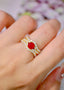 14K GOLD 1.71 CTW NATURAL RUBY & DIAMOND RING