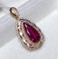 14K GOLD 4.4 CT NATURAL TOURMALINE & DIAMOND PENDANT