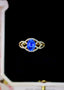 14K GOLD 2.46 CTW NATURAL SAPPHIRE & DIAMOND RING