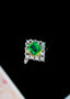 14K GOLD 1.66 CTW VIVID GREEN NATURAL EMERALD & DIAMOND RING