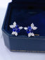 14K GOLD 3.80 CTW NATURAL SAPPHIRE & DIAMOND EARRINGS