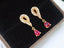 14K GOLD 1.1 CTW VIVID RED NATURAL RUBY & DIAMOND EARRINGS