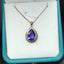 14K GOLD 3.9 CT NATURAL TANZANITE & DIAMOND PENDANT