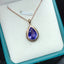 14K GOLD 3.9 CT NATURAL TANZANITE & DIAMOND PENDANT