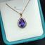 14K GOLD 3.9 CT NATURAL TANZANITE & DIAMOND PENDANT