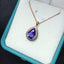 14K GOLD 3.9 CT NATURAL TANZANITE & DIAMOND PENDANT