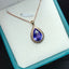 14K GOLD 3.9 CT NATURAL TANZANITE & DIAMOND PENDANT