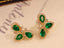 14K GOLD 3.15 CTW VIVID GREEN NATURAL EMERALD & DIAMOND EARRINGS