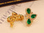 14K GOLD 3.15 CTW VIVID GREEN NATURAL EMERALD & DIAMOND EARRINGS