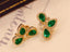 14K GOLD 3.15 CTW VIVID GREEN NATURAL EMERALD & DIAMOND EARRINGS