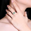 14K GOLD 0.46 CTW VIVID GREEN NATURAL EMERALD & DIAMOND RING