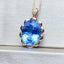 14K GOLD 10.23 CTW NATURAL TOPAZ & DIAMOND PENDANT