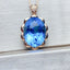 14K GOLD 10.23 CTW NATURAL TOPAZ & DIAMOND PENDANT