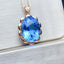 14K GOLD 10.23 CTW NATURAL TOPAZ & DIAMOND PENDANT