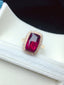 14K GOLD 4.5 CT NATURAL TOURMALINE & DIAMOND RING