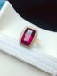 14K GOLD 4.5 CT NATURAL TOURMALINE & DIAMOND RING