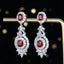 14K GOLD 2.03 CTW NATURAL RUBY & DIAMOND EARRINGS