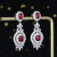 14K GOLD 2.03 CTW NATURAL RUBY & DIAMOND EARRINGS