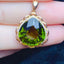 14K GOLD 16.1 CT NATURAL TOURMALINE & DIAMOND PENDANT